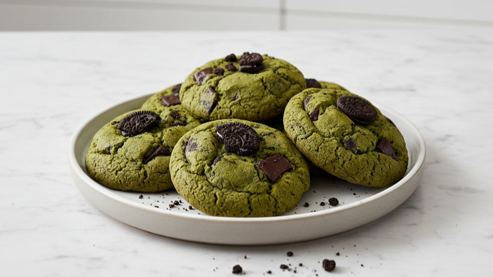 Loaded Oreo Matcha Cookies